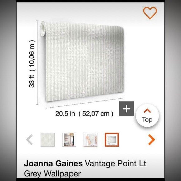 2 rolls of Magnolia Home wallpaper in Vantage Point, grey - Picture 2 of 3